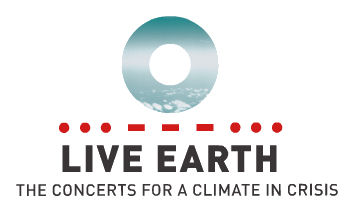 Live Earth logo with SOS morse code