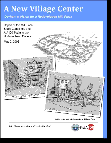 cover of "A New Village Center: Durham's Vision for a Redeveloped Mill Plaza