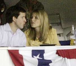 Jenna Bush & Henry Hager at a baseball game, shortly before their marriage
