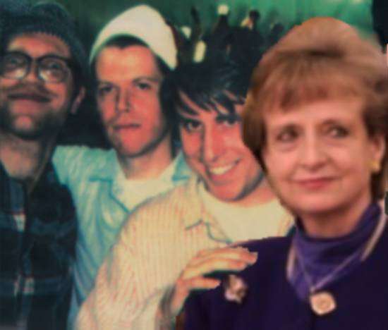 Harriet Miers backstage with the Kustard Kings