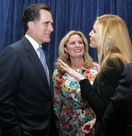 Ann Romney with her husband Mitt Romney and her futire "sister wife" Ann Coulter