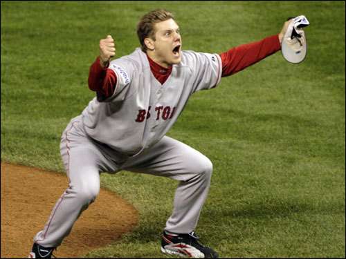Jonathan Papelbon after Game 4, 2007 World Series