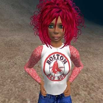 Tammy Nowotny in her Red Sox 2007 World Series shirt