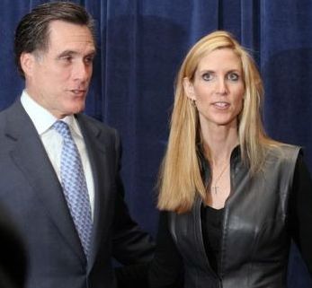 Mitt Romney with future wife Ann Coulter