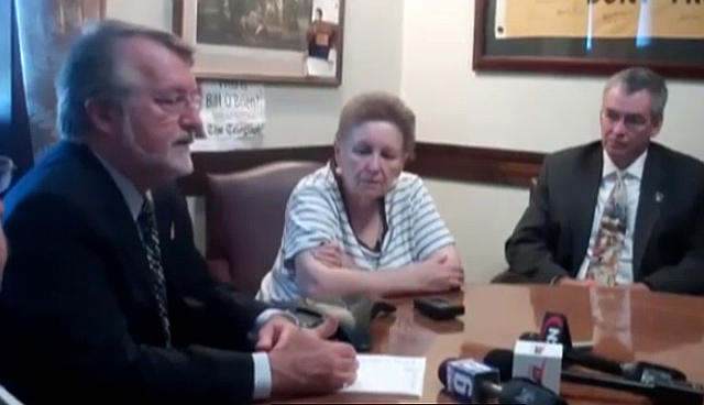 Speaker O'Brien with Jackie Whiton
              & Rep. Peter Leisihman