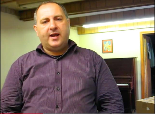 Congressional Candidate Kevin Rondeau in his basement, 2010