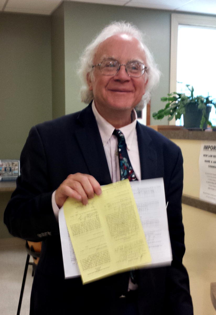 Rep. Timothy
              Horrigan, filing for office